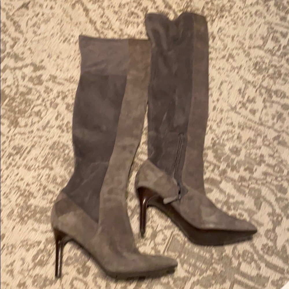 Cole Haan gray suede boots size 9.5